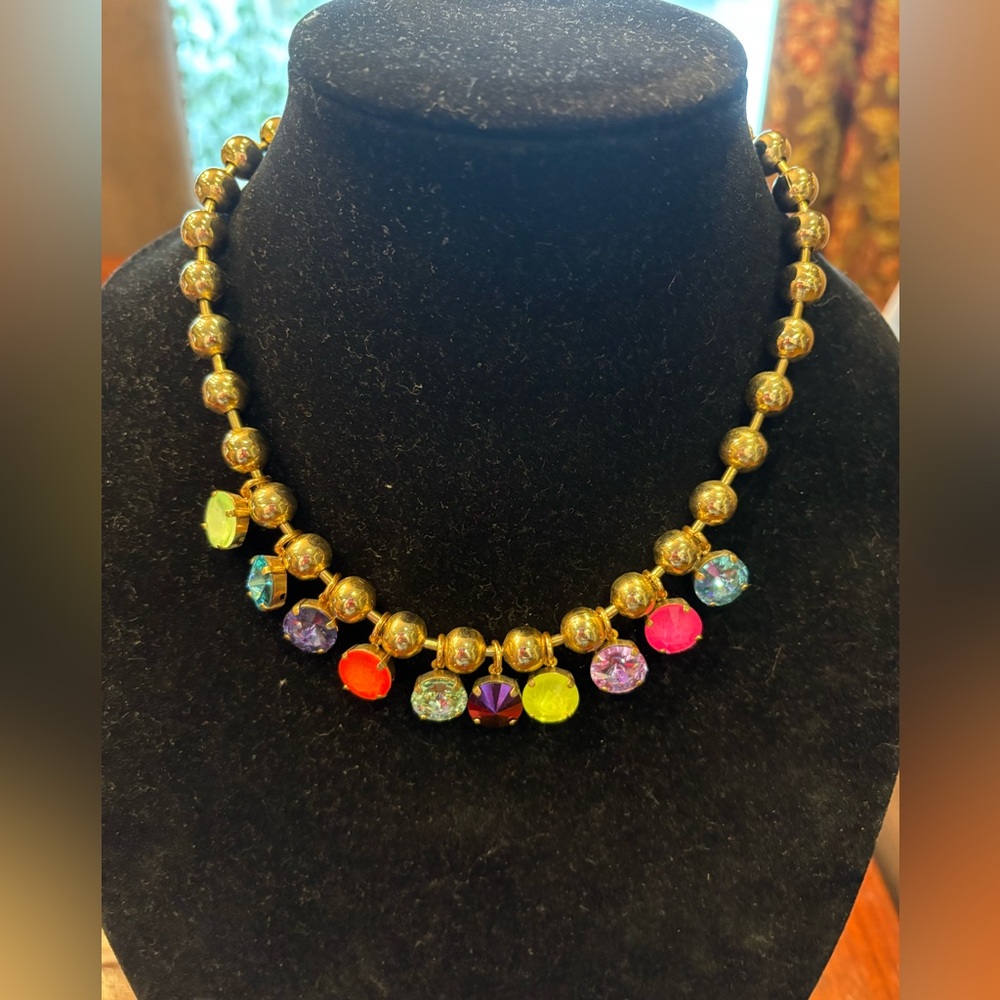 Tova Anya Necklace Neon Crystals  - Rare Find